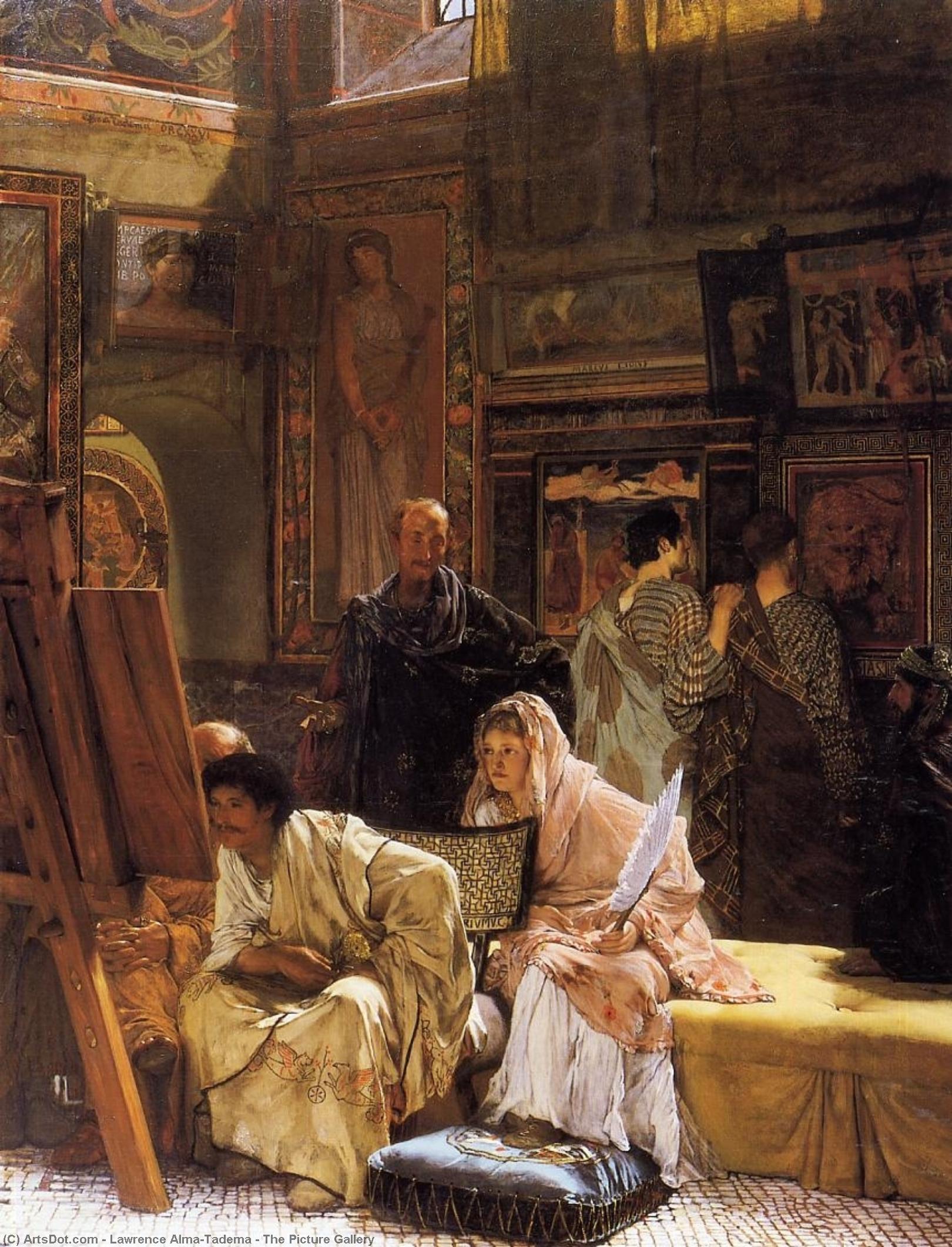 Wikoo.org - موسوعة الفنون الجميلة - اللوحة، العمل الفني Lawrence Alma-Tadema - The Picture Gallery