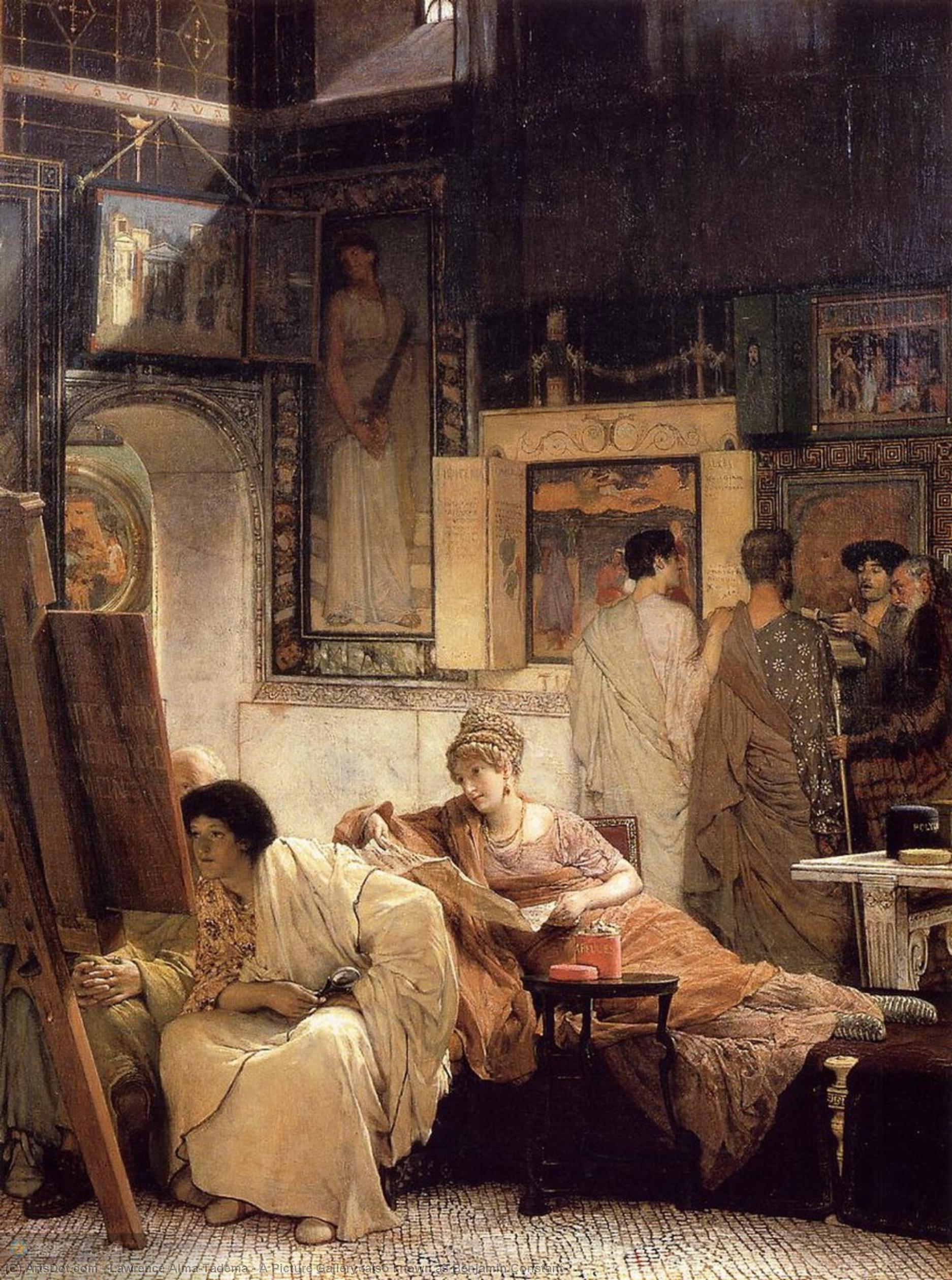 WikiOO.org - Encyclopedia of Fine Arts - Maľba, Artwork Lawrence Alma-Tadema - A Picture Gallery (also known as Benjamin Constant)