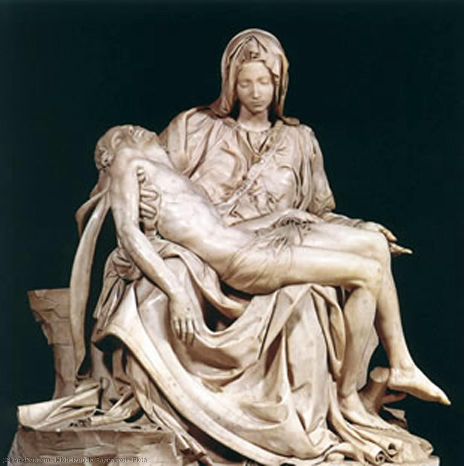 Wikioo.org - สารานุกรมวิจิตรศิลป์ - จิตรกรรม Michelangelo Buonarroti - Pietà