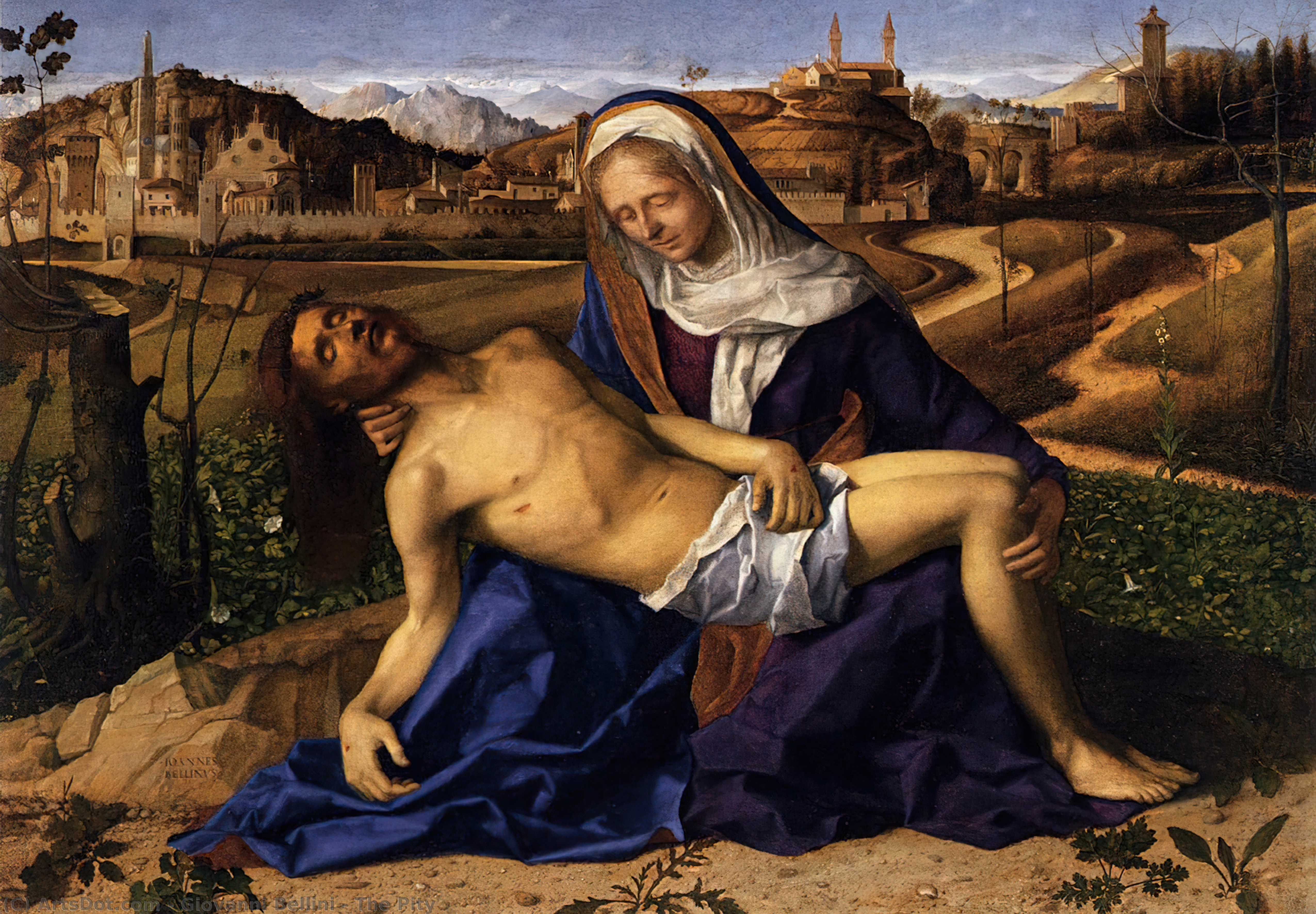 Wikioo.org – La Enciclopedia de las Bellas Artes - Pintura, Obras de arte de Giovanni Bellini - la piedad