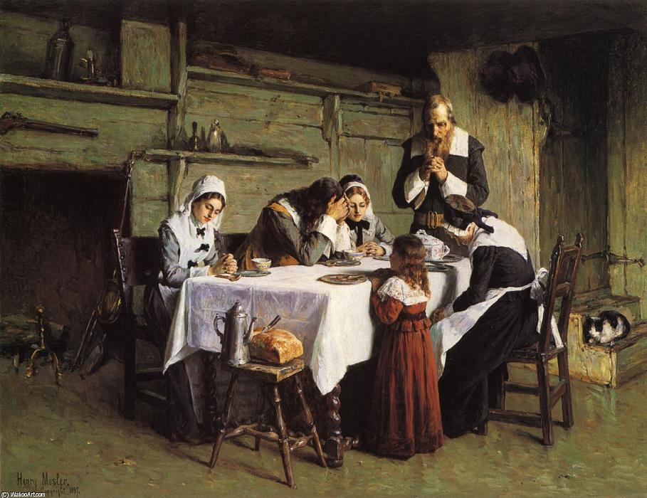 WikiOO.org - Encyclopedia of Fine Arts - Målning, konstverk Henry Mosler - Pilgrims' Grace