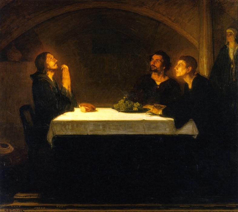 Wikioo.org - The Encyclopedia of Fine Arts - Painting, Artwork by Henry Ossawa Tanner - The Pilgrims of Emmaus