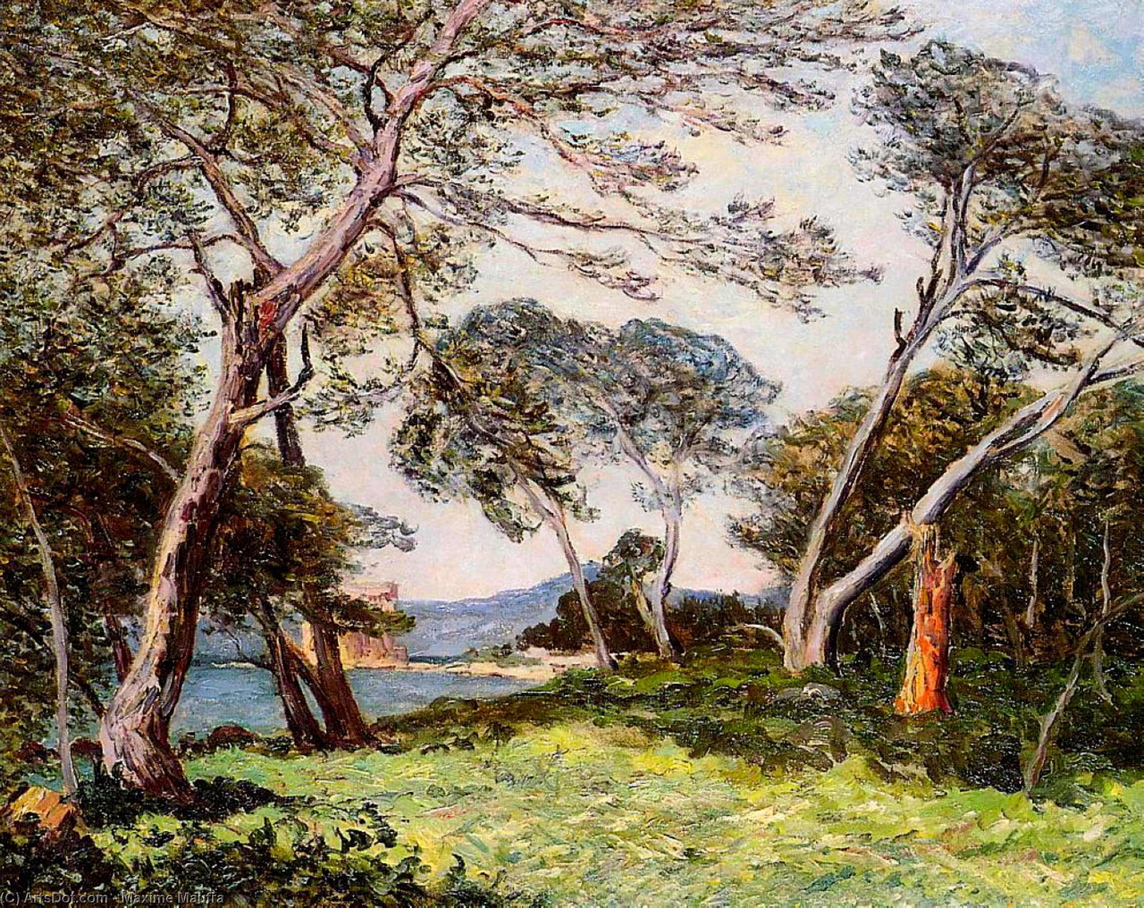 Wikioo.org - The Encyclopedia of Fine Arts - Painting, Artwork by Maxime Emile Louis Maufra - The Pines of the Ile St. Morah