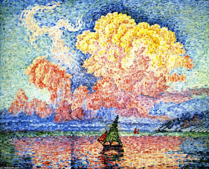 Wikioo.org - The Encyclopedia of Fine Arts - Painting, Artwork by Paul Signac - The Pink Cloud, Antibes