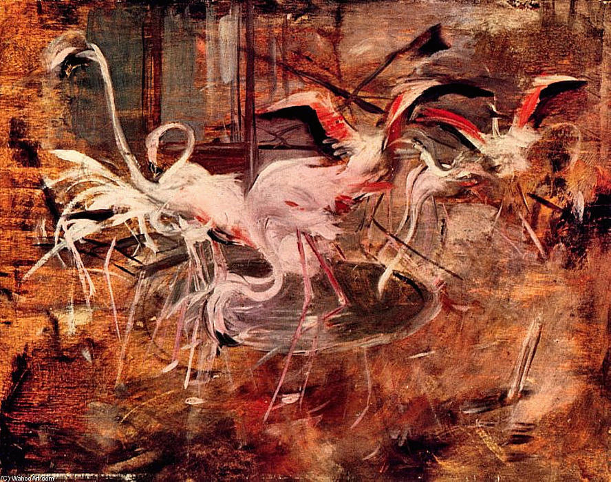 Wikioo.org - The Encyclopedia of Fine Arts - Painting, Artwork by Giovanni Boldini - Pink Palace Ibis in the Vesinet (also known as Ibis del Palazzo Rosa a Vesinet)