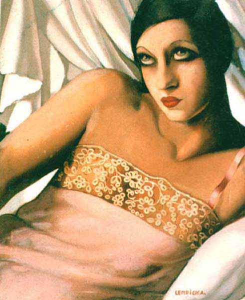 Wikioo.org – La Enciclopedia de las Bellas Artes - Pintura, Obras de arte de Tamara De Lempicka - el rosa camisa