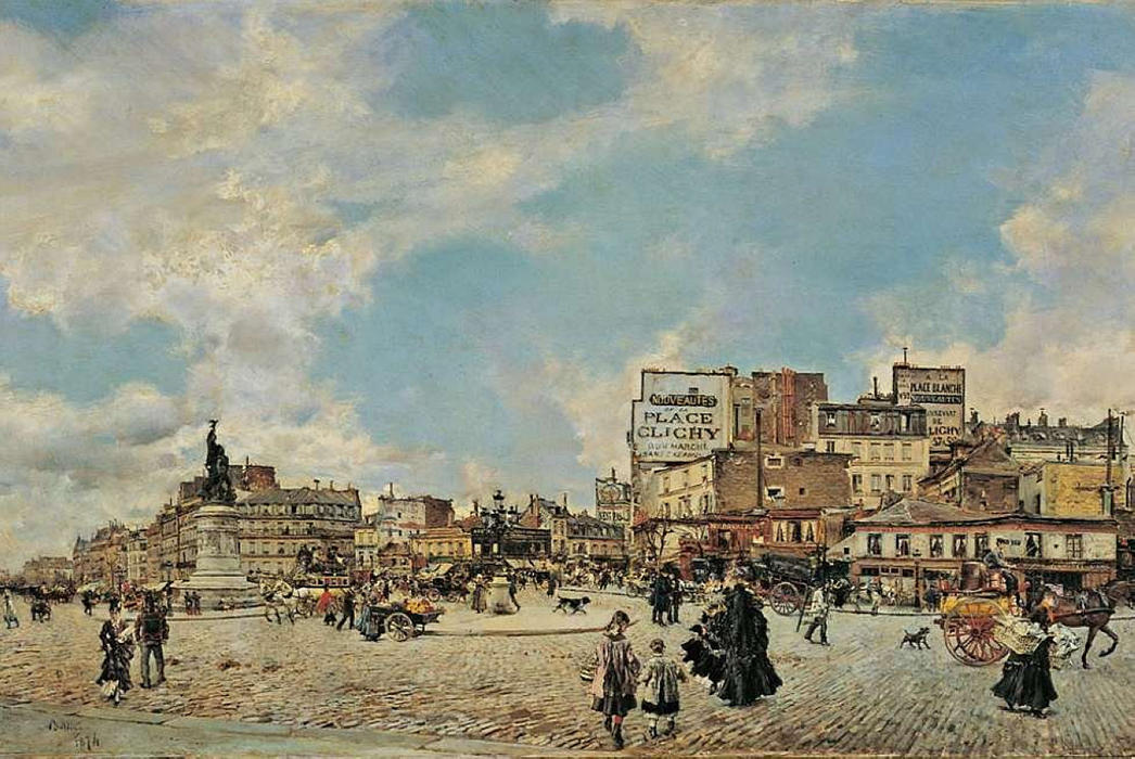 Wikioo.org - The Encyclopedia of Fine Arts - Painting, Artwork by Giovanni Boldini - Place Clichy