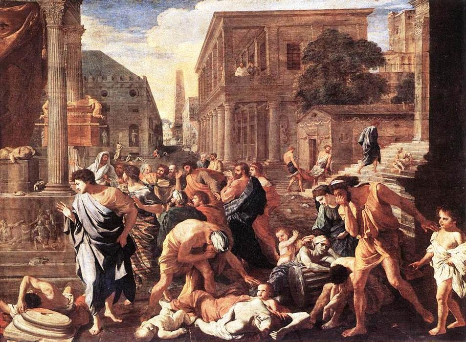 Wikioo.org - สารานุกรมวิจิตรศิลป์ - จิตรกรรม Nicolas Poussin - The Plague at Ashod