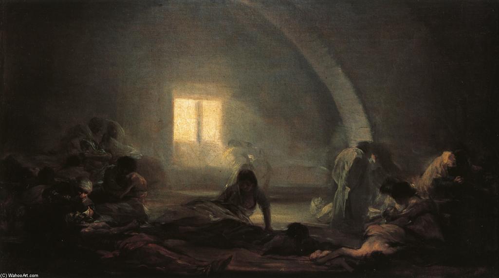 Wikioo.org – La Enciclopedia de las Bellas Artes - Pintura, Obras de arte de Francisco De Goya - Plaga Hospital