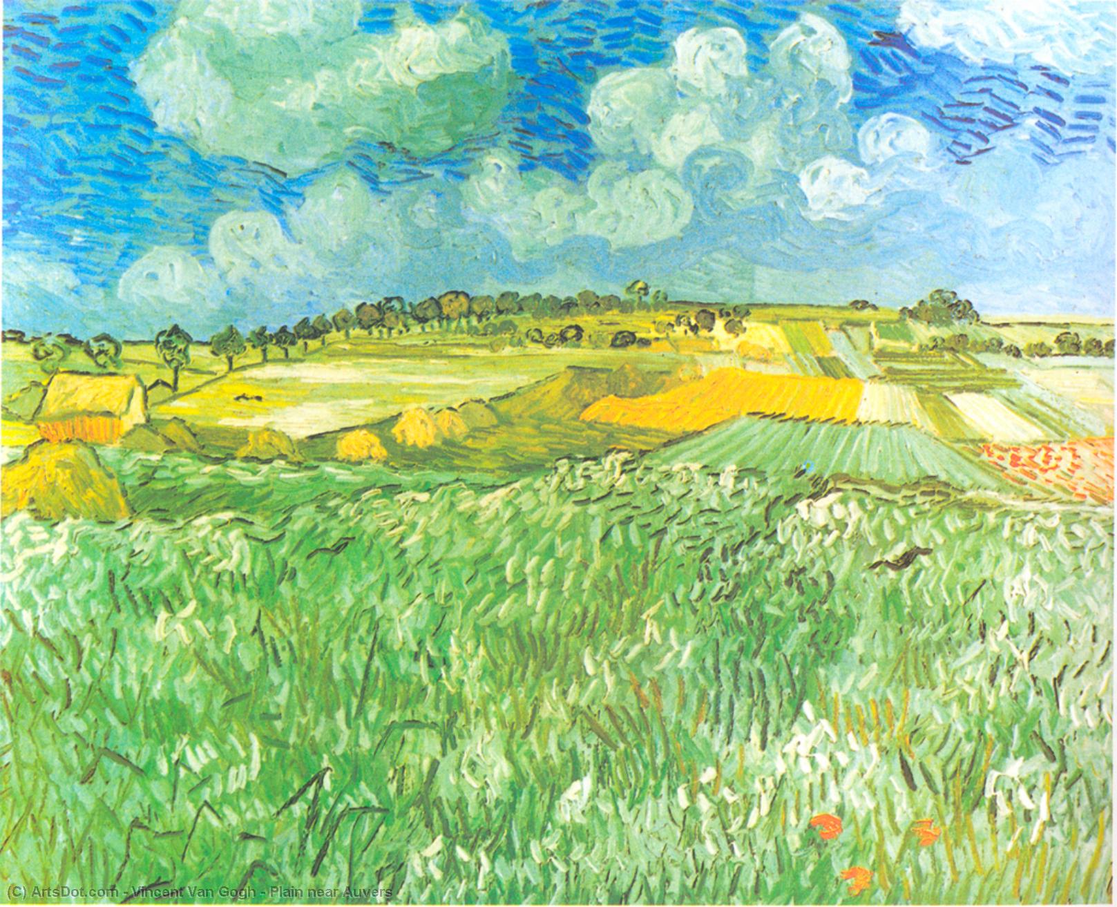 Wikioo.org - The Encyclopedia of Fine Arts - Painting, Artwork by Vincent Van Gogh - Plain near Auvers