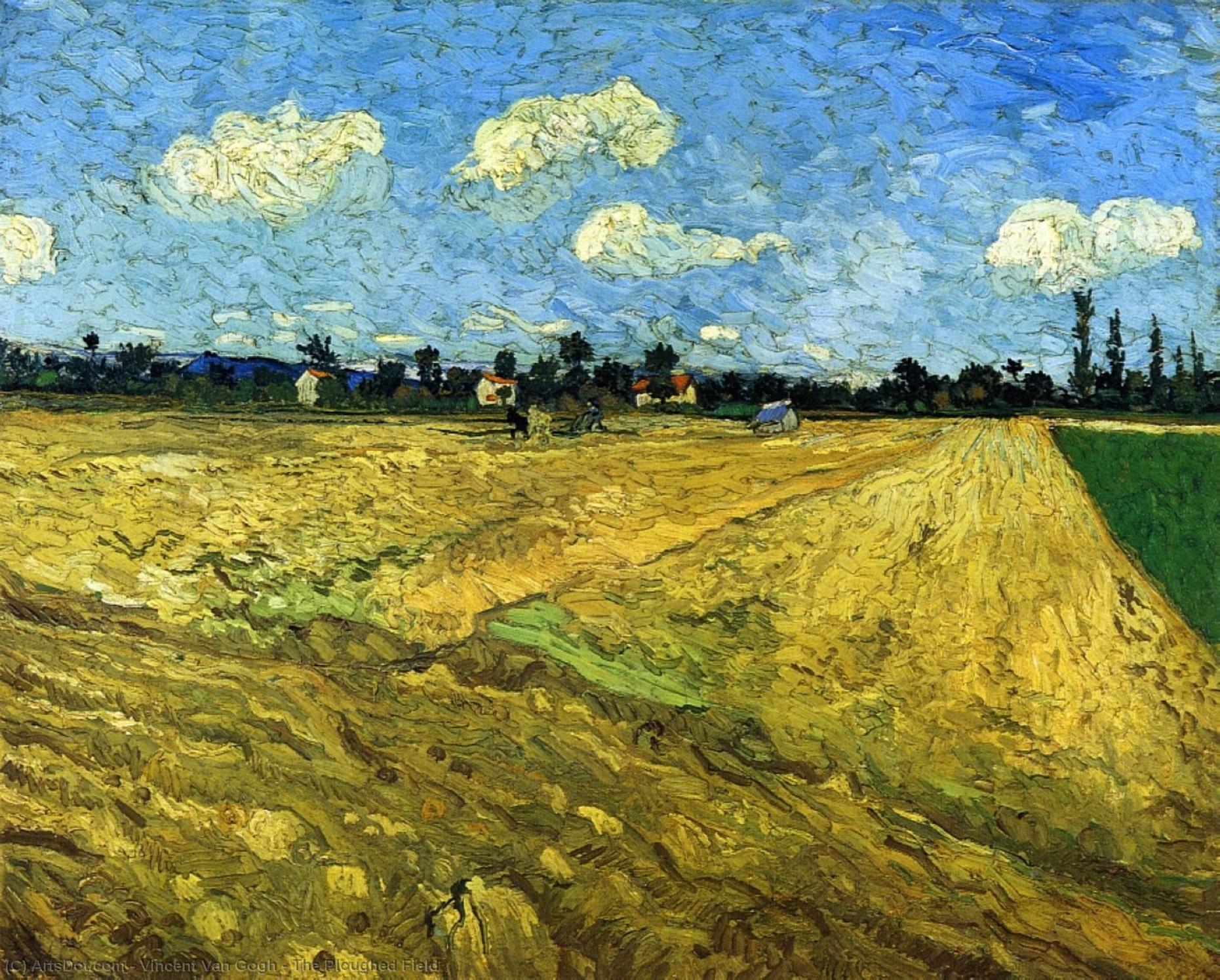 WikiOO.org - 百科事典 - 絵画、アートワーク Vincent Van Gogh - ザー 耕された  フィールド
