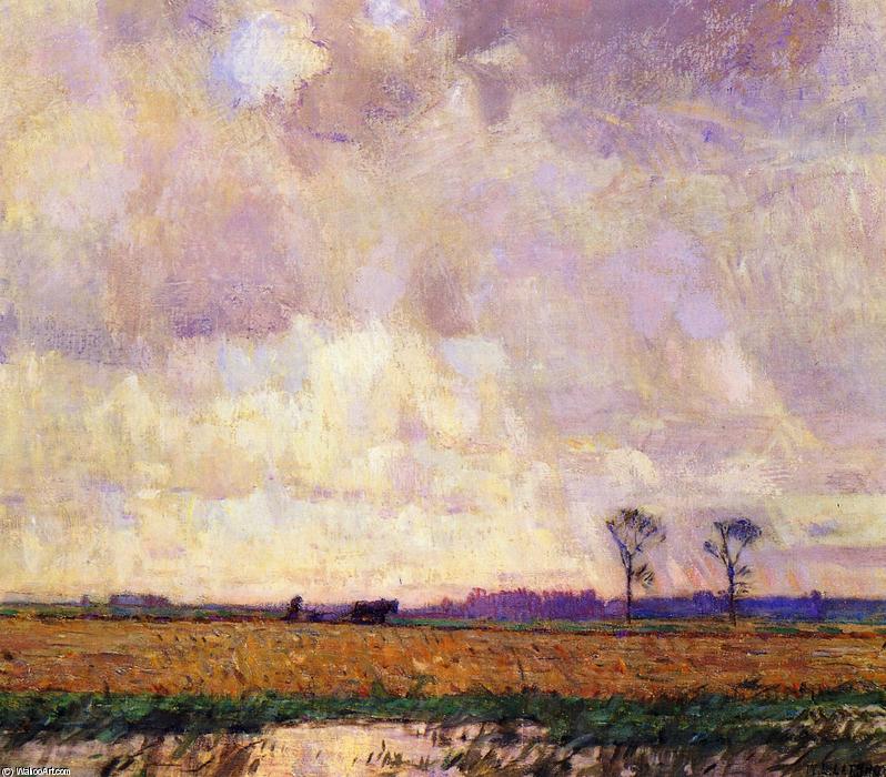 Wikioo.org - The Encyclopedia of Fine Arts - Painting, Artwork by William Langson Lathrop - Plowing along the Canal