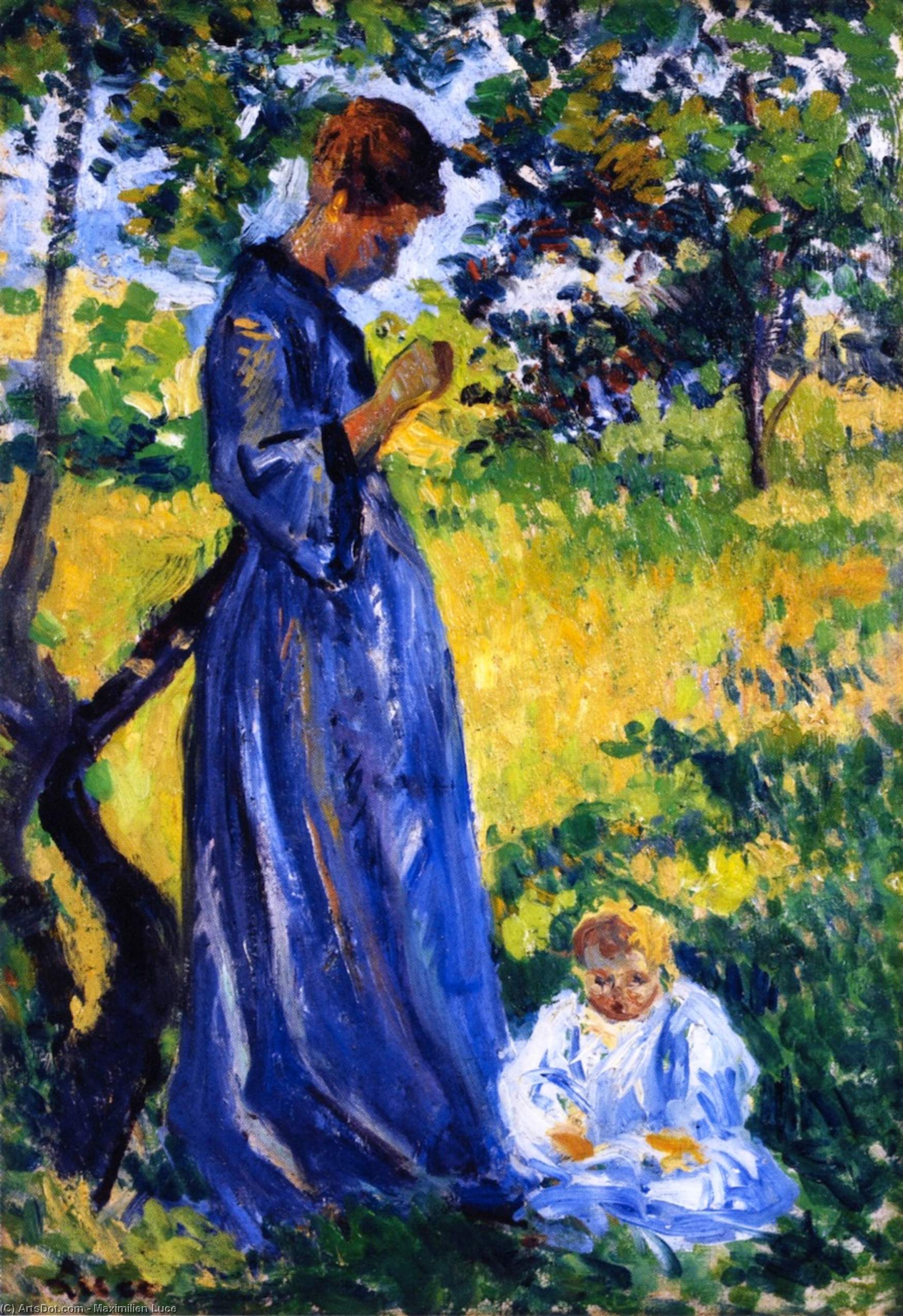 Wikioo.org - The Encyclopedia of Fine Arts - Painting, Artwork by Maximilien Luce - Poissy, Madame Dillon