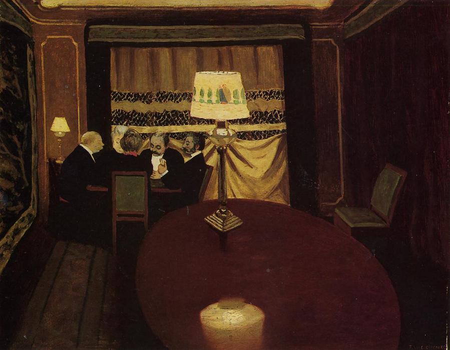 Wikioo.org - The Encyclopedia of Fine Arts - Painting, Artwork by Felix Vallotton - The Poker Game