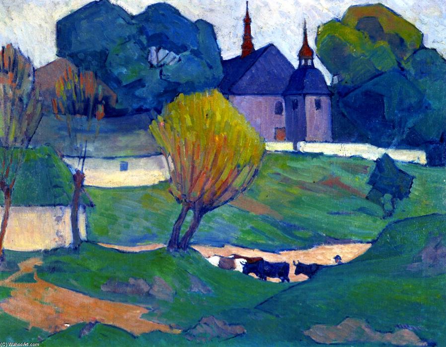Wikioo.org - The Encyclopedia of Fine Arts - Painting, Artwork by Robert Bevan - A Polish Church, Mydlow