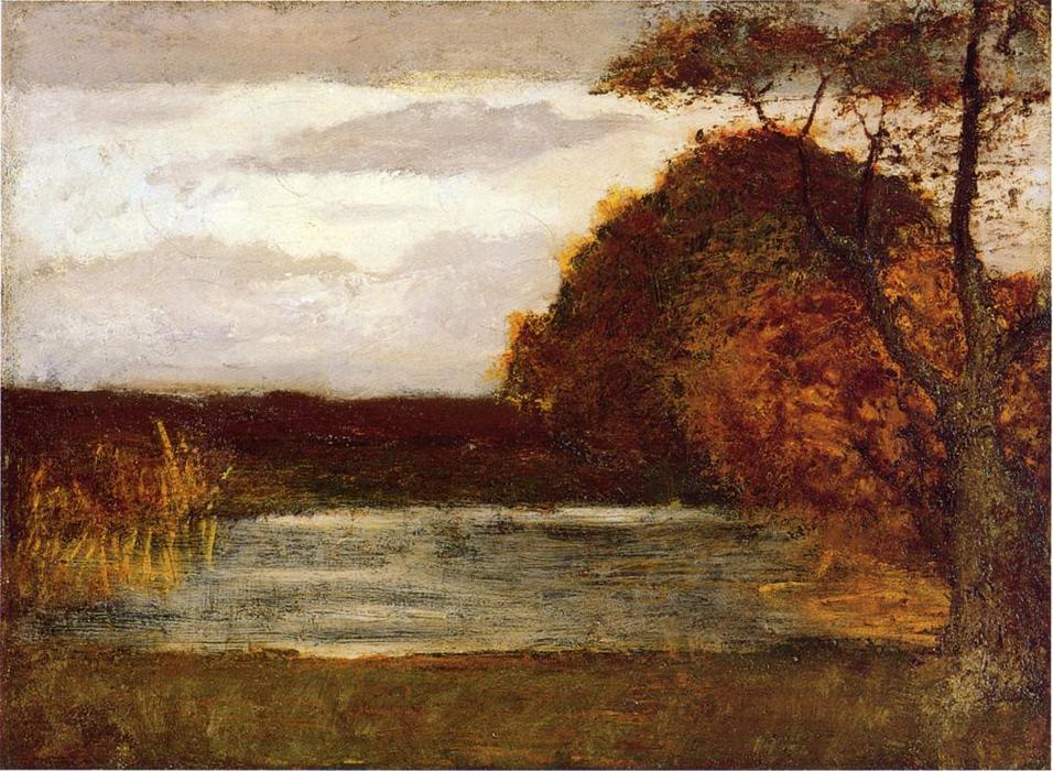 Wikioo.org - The Encyclopedia of Fine Arts - Painting, Artwork by Albert Pinkham Ryder - The Pond