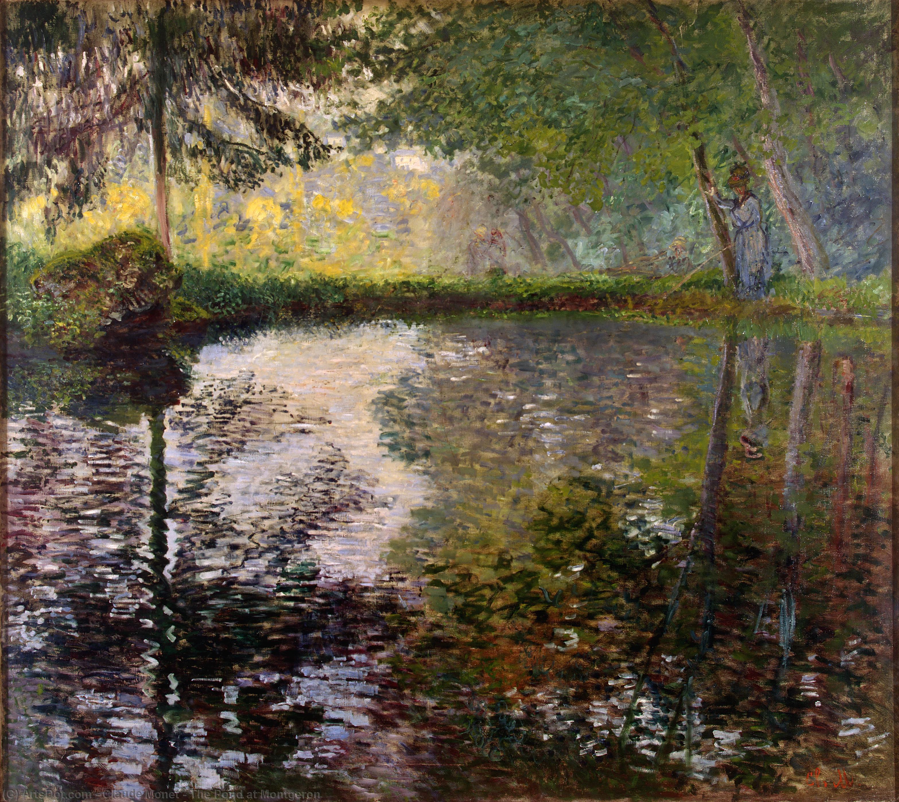 Wikioo.org - The Encyclopedia of Fine Arts - Painting, Artwork by Claude Monet - The Pond at Montgeron