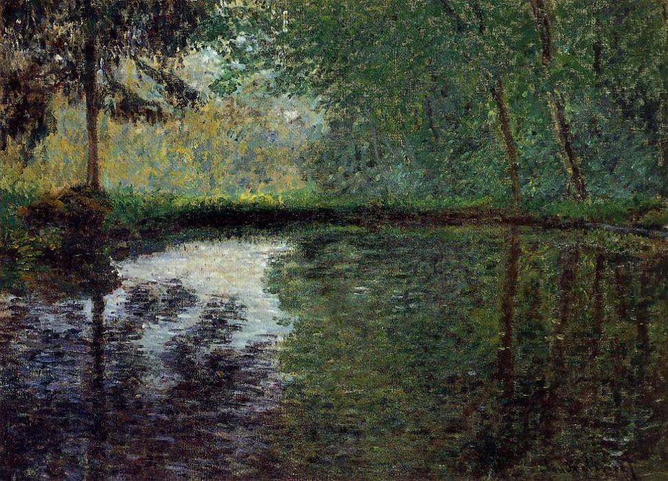 Wikioo.org - The Encyclopedia of Fine Arts - Painting, Artwork by Claude Monet - The Pond at Montgeron