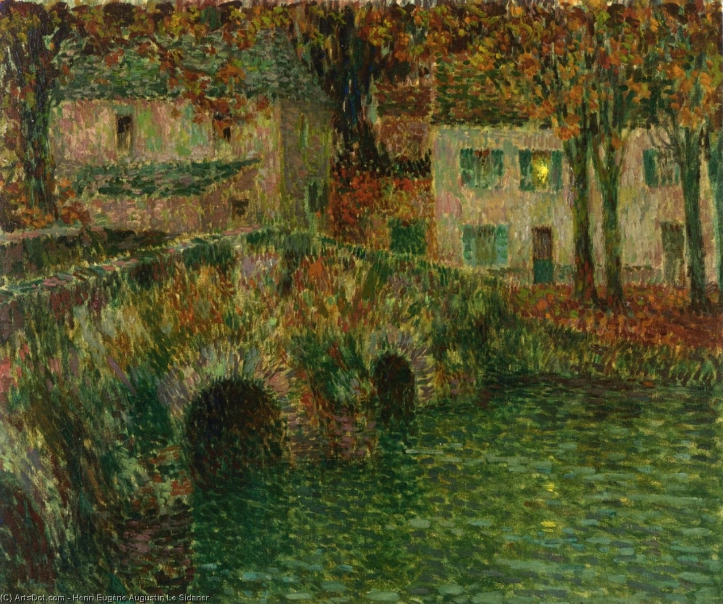 Wikioo.org - The Encyclopedia of Fine Arts - Painting, Artwork by Henri Eugène Augustin Le Sidaner - The Pond de Pierre