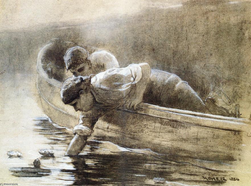 Wikioo.org – La Enciclopedia de las Bellas Artes - Pintura, Obras de arte de Winslow Homer - estanque lirios