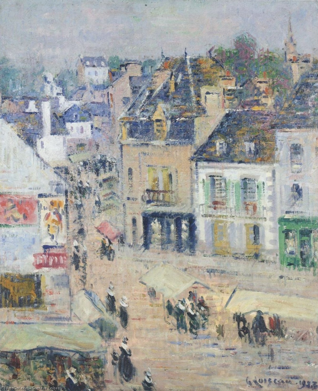 Wikioo.org - สารานุกรมวิจิตรศิลป์ - จิตรกรรม Gustave Loiseau - Pont-Aven, Grey Weather