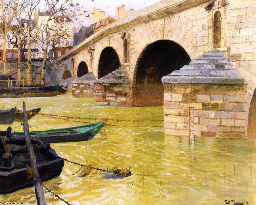 Wikioo.org – La Enciclopedia de las Bellas Artes - Pintura, Obras de arte de Frits Thaulow - The Pont Marie , París