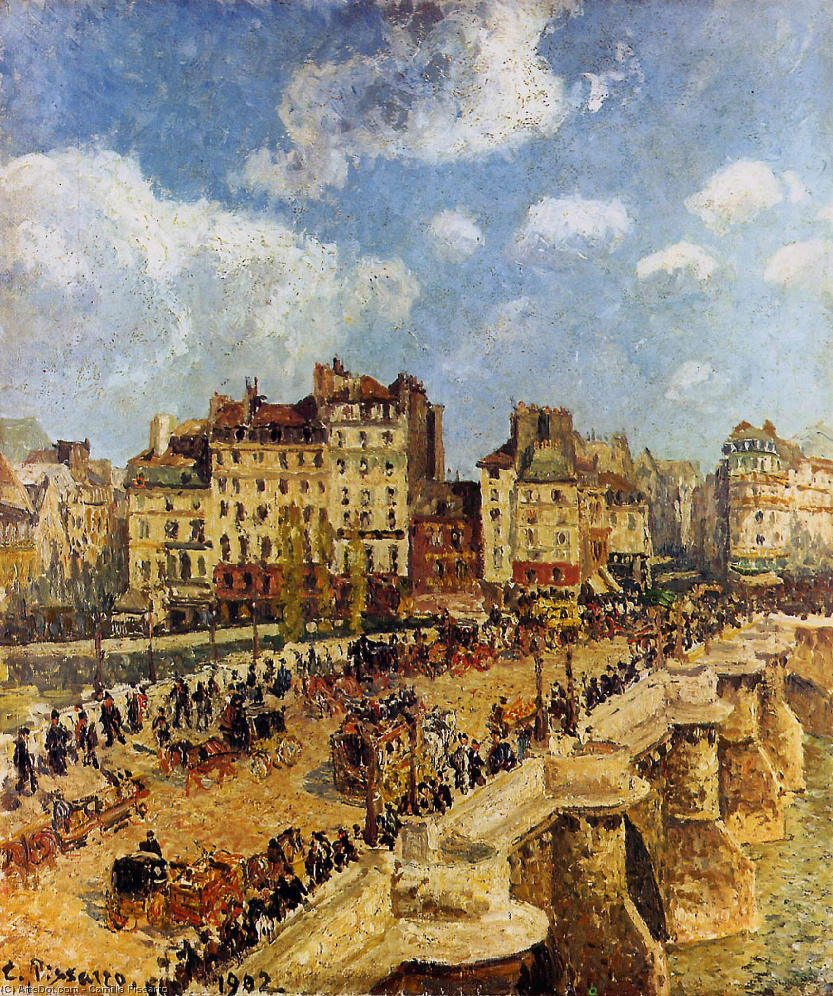 Wikioo.org - The Encyclopedia of Fine Arts - Painting, Artwork by Camille Pissarro - The pont Neuf