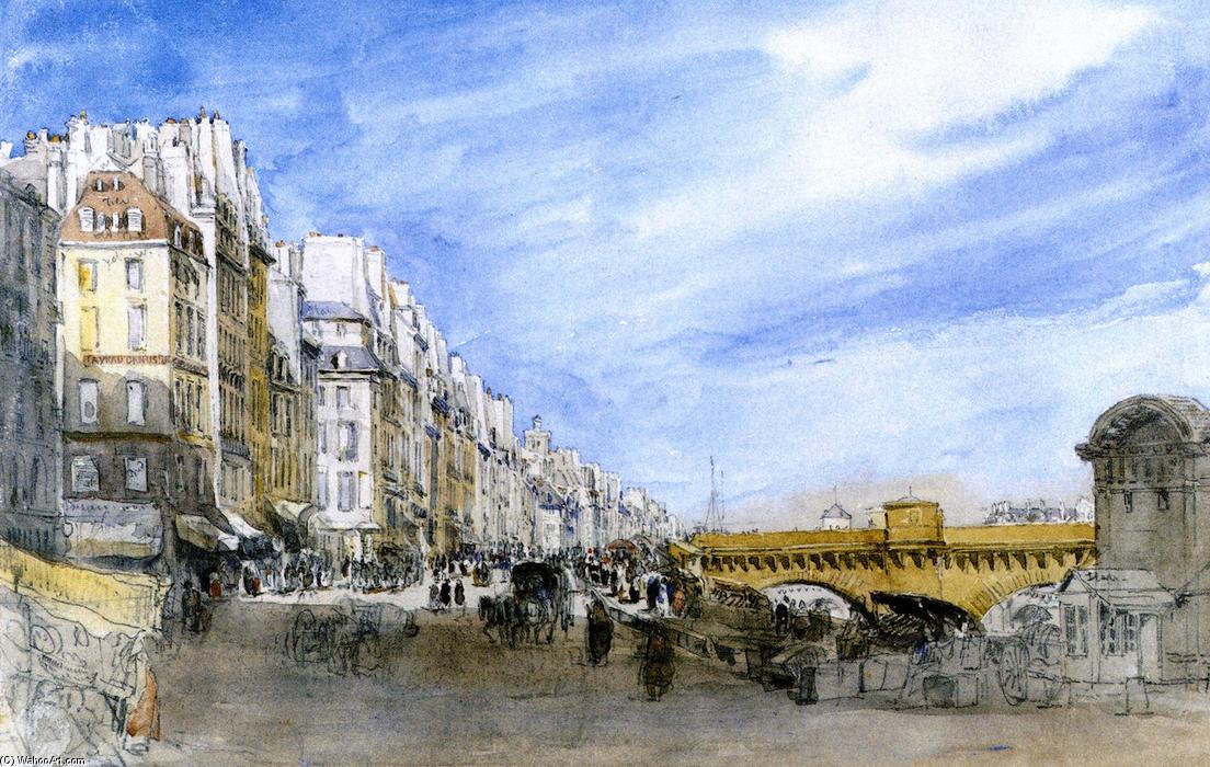 Wikioo.org - The Encyclopedia of Fine Arts - Painting, Artwork by David Cox - Pont Neuf from the Quai de l'Ecole, Paris