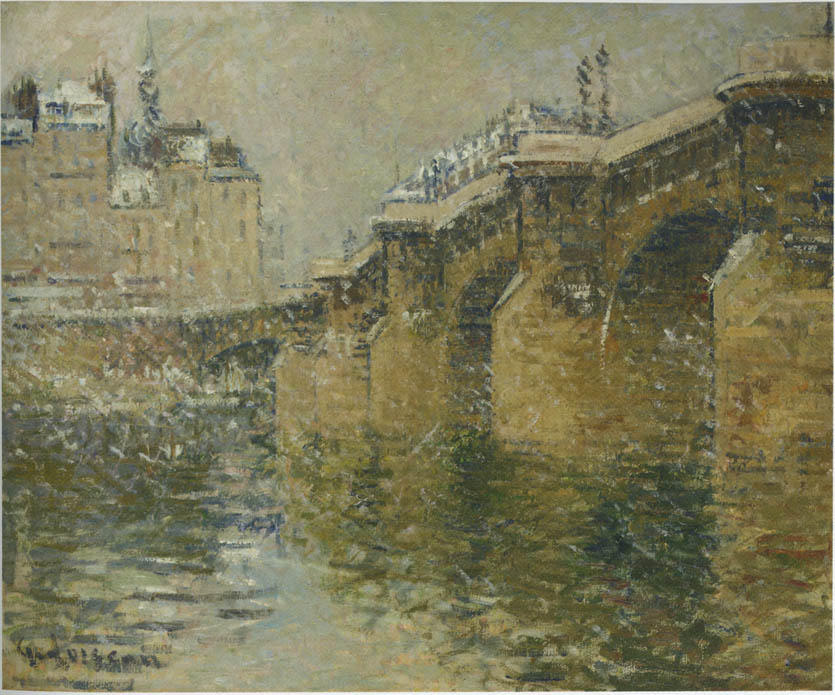Wikioo.org - สารานุกรมวิจิตรศิลป์ - จิตรกรรม Gustave Loiseau - Pont Neuf in Snow
