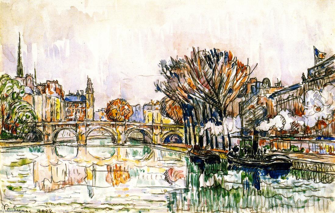 Wikioo.org - Bách khoa toàn thư về mỹ thuật - Vẽ tranh, Tác phẩm nghệ thuật Paul Signac - The Pont Neuf, Paris