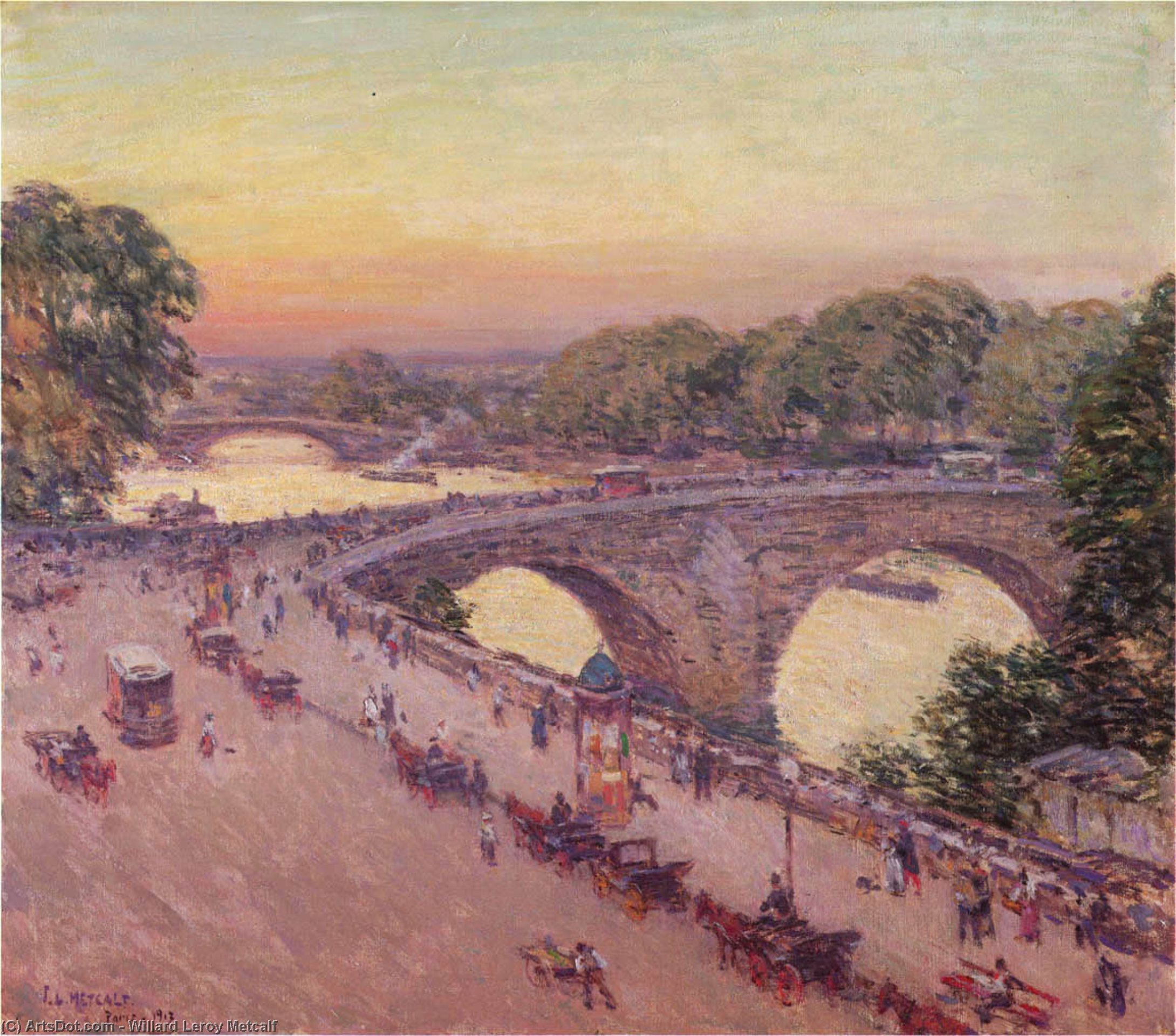 Wikioo.org - The Encyclopedia of Fine Arts - Painting, Artwork by Willard Leroy Metcalf - Pont Royal