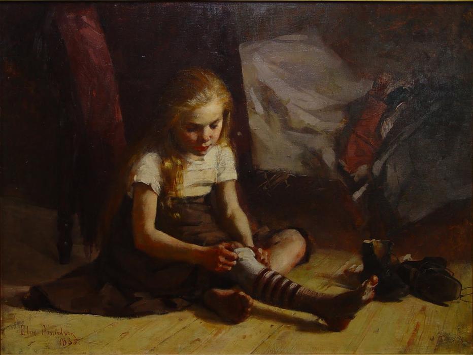 Wikioo.org - The Encyclopedia of Fine Arts - Painting, Artwork by Elin Kleopatra Danielson Gambogi - Poor Girl