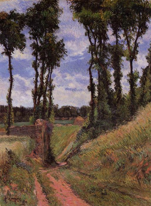 Wikioo.org - The Encyclopedia of Fine Arts - Painting, Artwork by Paul Gauguin - Poplars, Osny (also known as Poplar-Lines Lane, Osny)