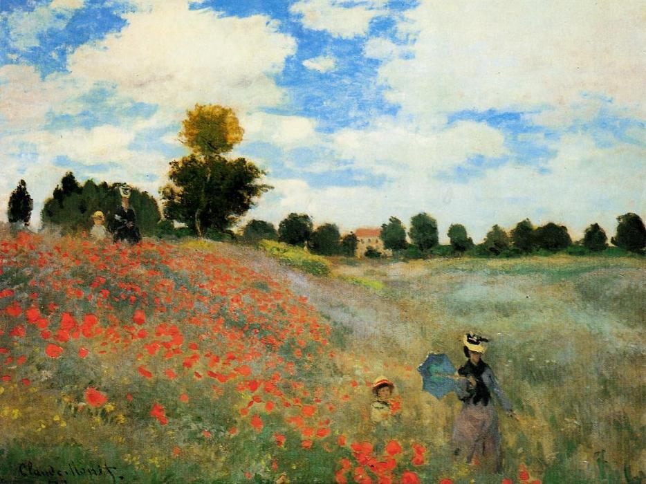 Wikioo.org - The Encyclopedia of Fine Arts - Painting, Artwork by Claude Monet - Poppies at Argenteuil