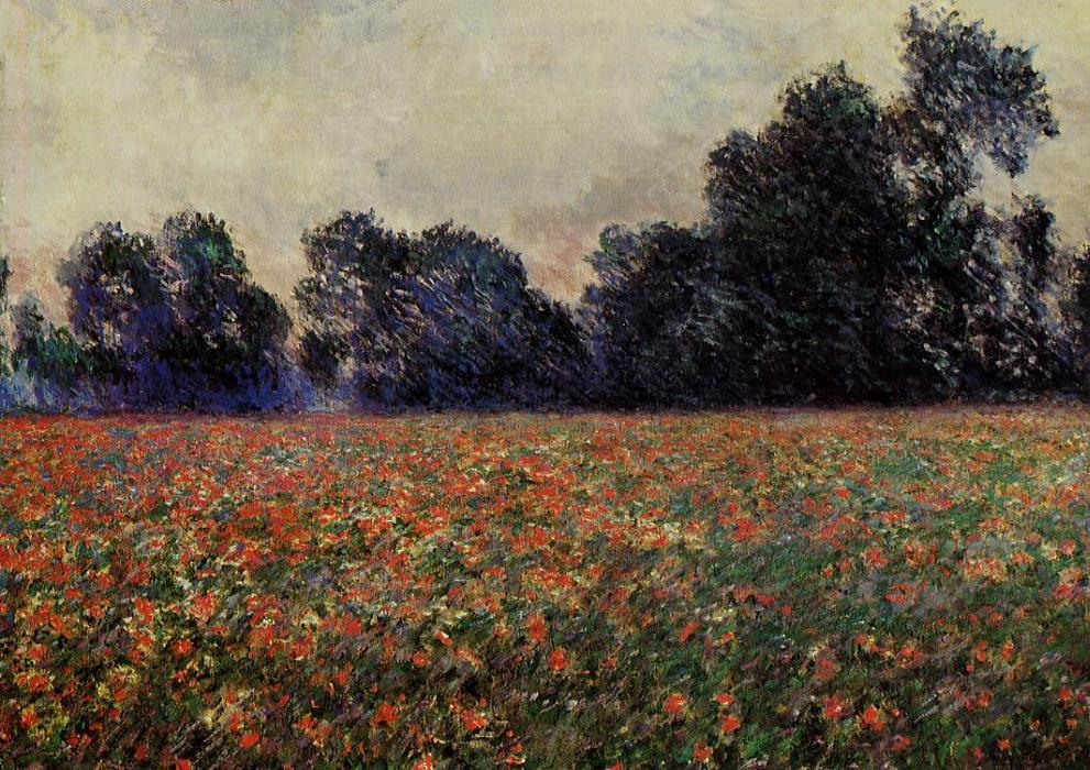 Wikioo.org - The Encyclopedia of Fine Arts - Painting, Artwork by Claude Monet - Poppies at Giverny