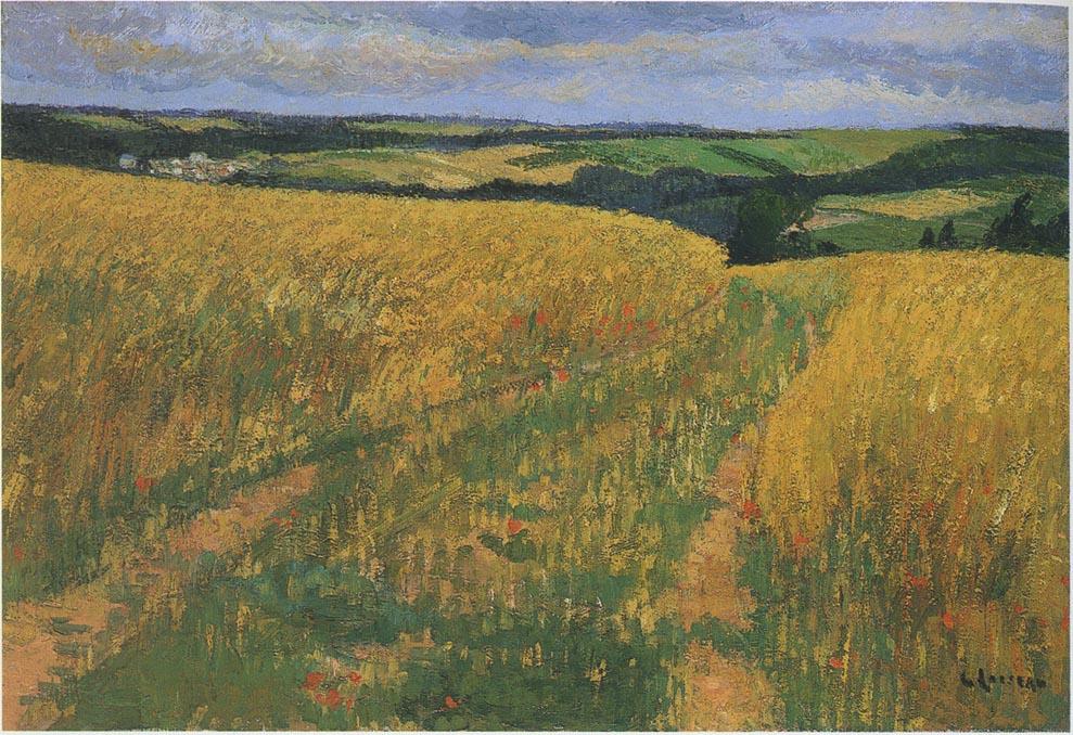 WikiOO.org - אנציקלופדיה לאמנויות יפות - ציור, יצירות אמנות Gustave Loiseau - Poppies in the Field at Ble