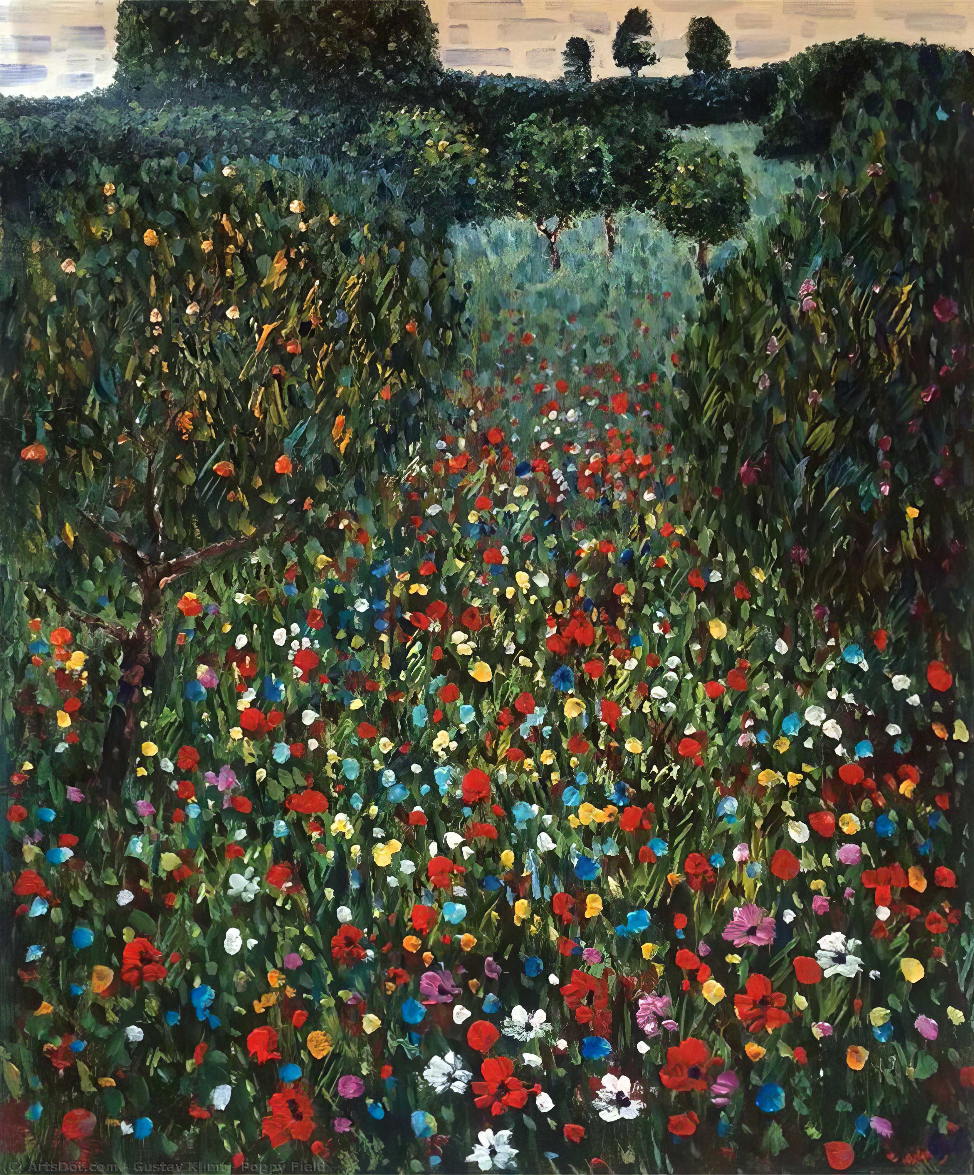 WikiOO.org - Енциклопедія образотворчого мистецтва - Живопис, Картини
 Gustav Klimt - Poppy Field
