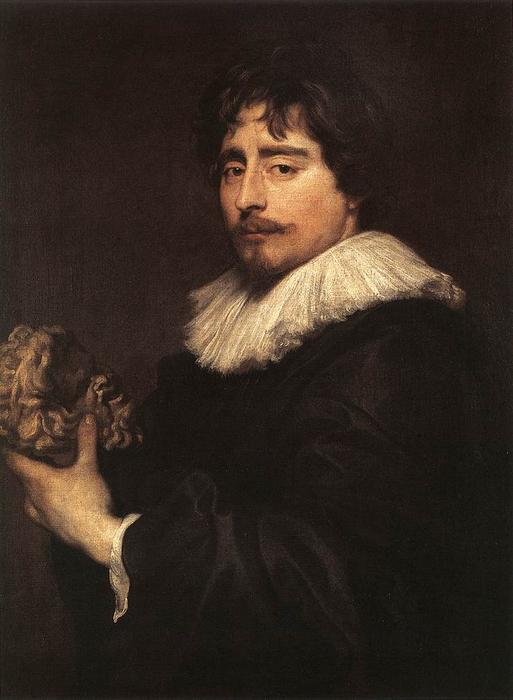 WikiOO.org - Encyclopedia of Fine Arts - Maleri, Artwork Anthony Van Dyck - Porrtrait of the Sculptor Duquesnoy