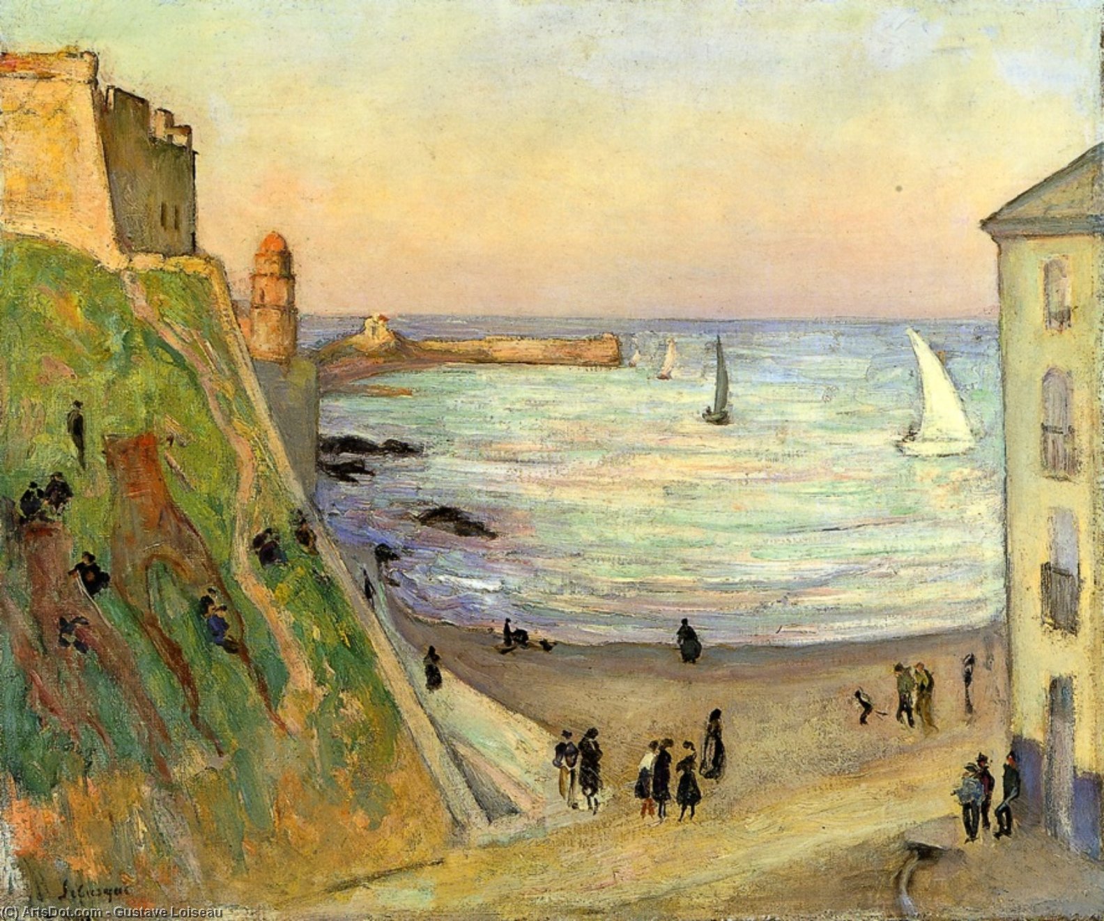 Wikioo.org – L'Encyclopédie des Beaux Arts - Peinture, Oeuvre de Gustave Loiseau - le port au  à Collioure