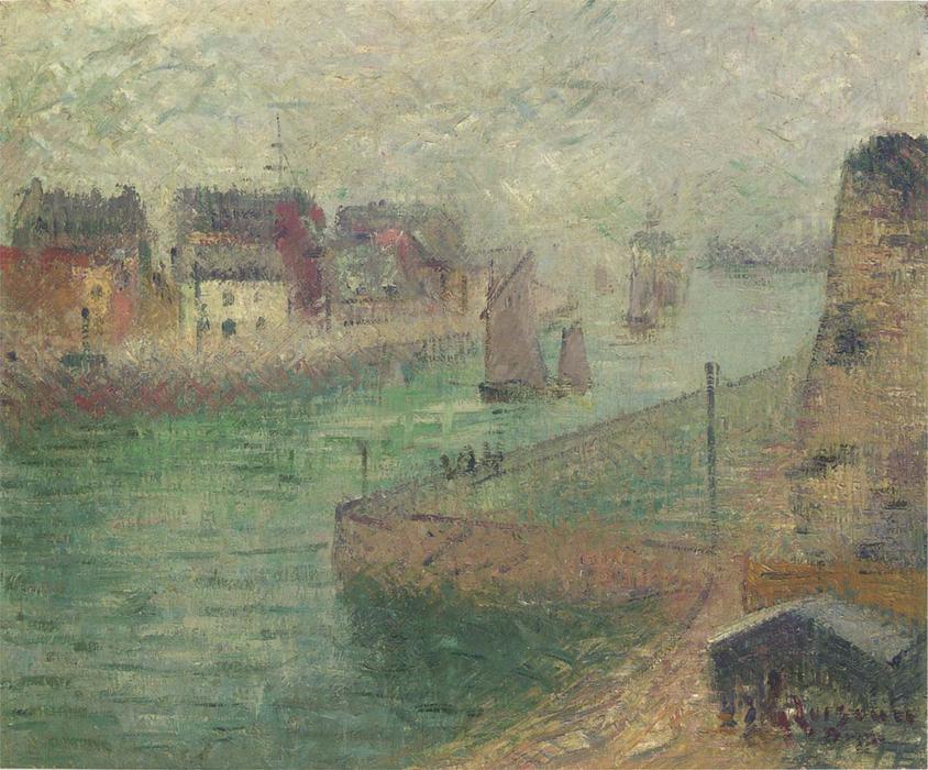 Wikioo.org - The Encyclopedia of Fine Arts - Painting, Artwork by Gustave Loiseau - Port at Dieppe in Fog
