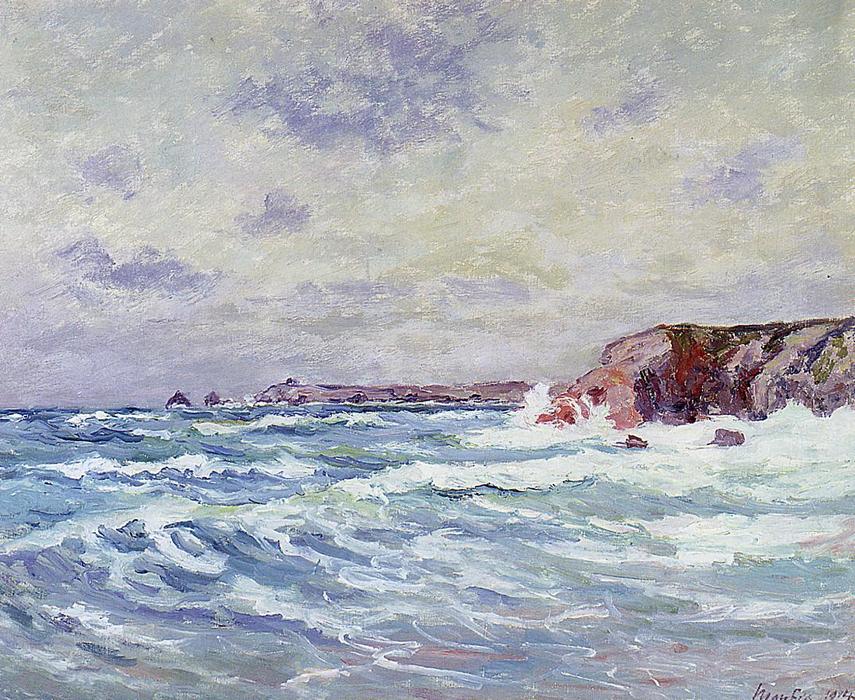 Wikioo.org - The Encyclopedia of Fine Arts - Painting, Artwork by Maxime Emile Louis Maufra - Port-Bara (also known as Near the Ile de Quiberon)