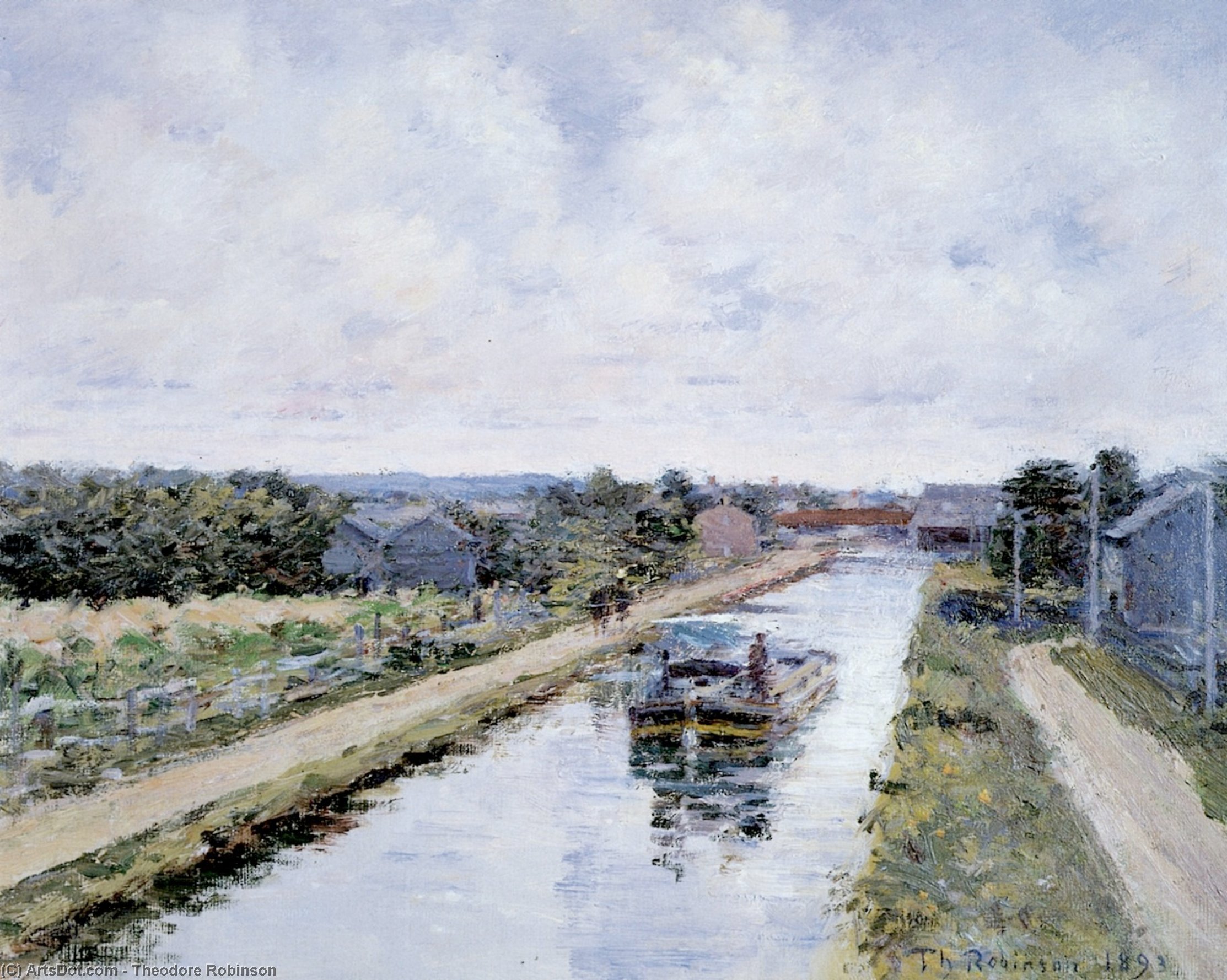 Wikioo.org - The Encyclopedia of Fine Arts - Painting, Artwork by Theodore Robinson - Port Ben, Delaware and Hudson Canal