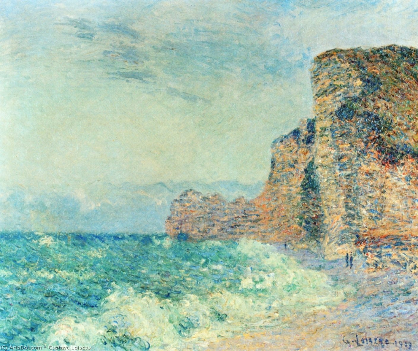Wikioo.org - The Encyclopedia of Fine Arts - Painting, Artwork by Gustave Loiseau - Porte d'Amont, Etretet
