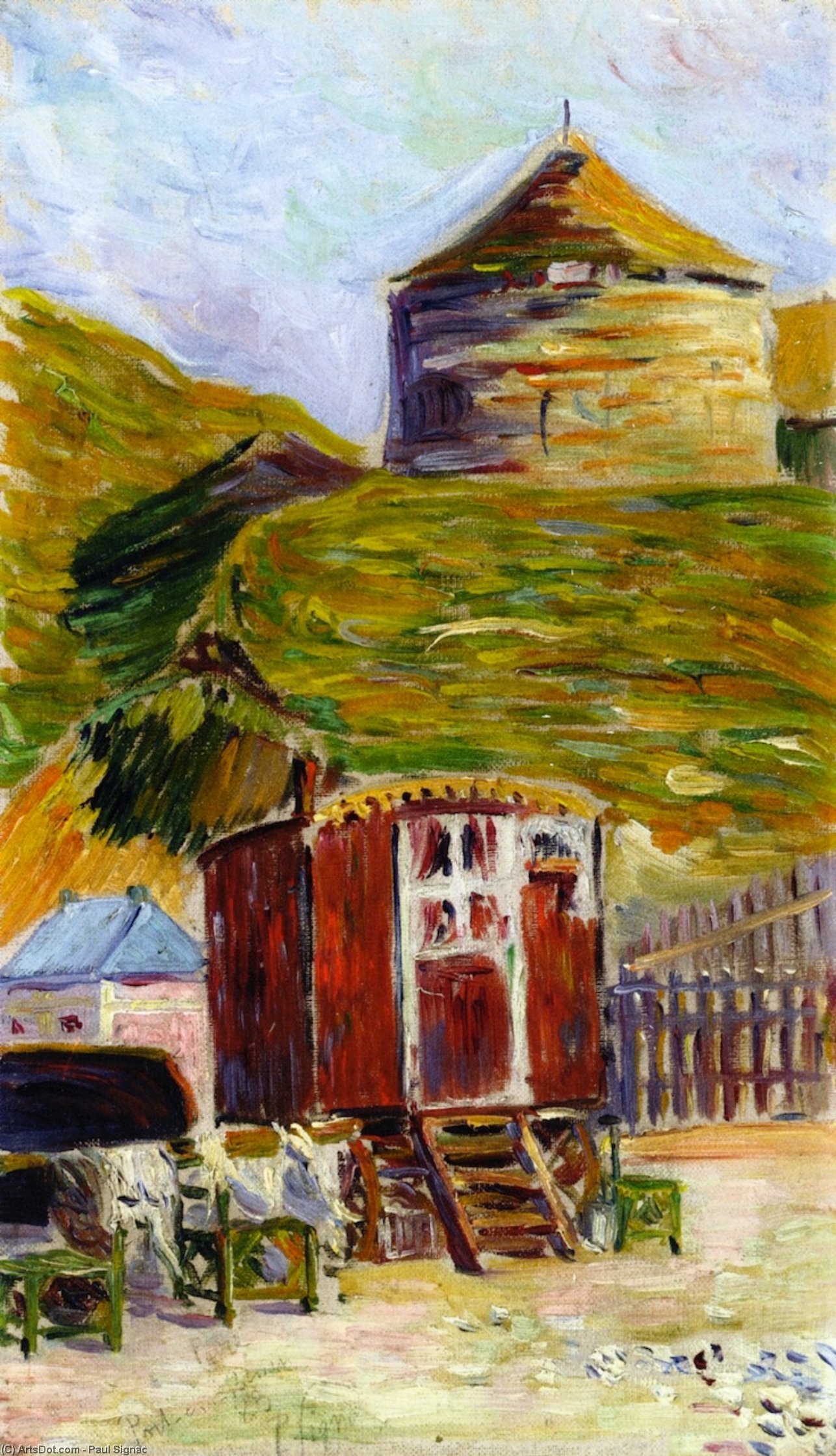 WikiOO.org - Εγκυκλοπαίδεια Καλών Τεχνών - Ζωγραφική, έργα τέχνης Paul Signac - Port-en-Bessin, the Old Tower