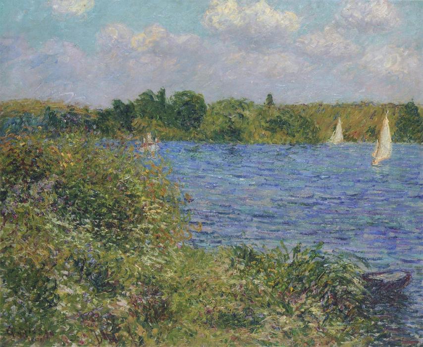 WikiOO.org - Güzel Sanatlar Ansiklopedisi - Resim, Resimler Gustave Loiseau - Port Joie at the Seine