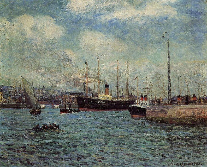 Wikioo.org – La Enciclopedia de las Bellas Artes - Pintura, Obras de arte de Maxime Emile Louis Maufra - el puerto of Havre