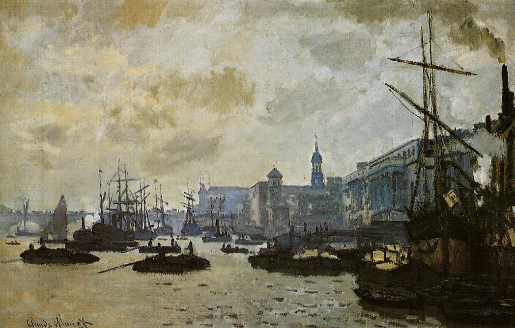 Wikioo.org – L'Enciclopedia delle Belle Arti - Pittura, Opere di Claude Monet - il porto di londra