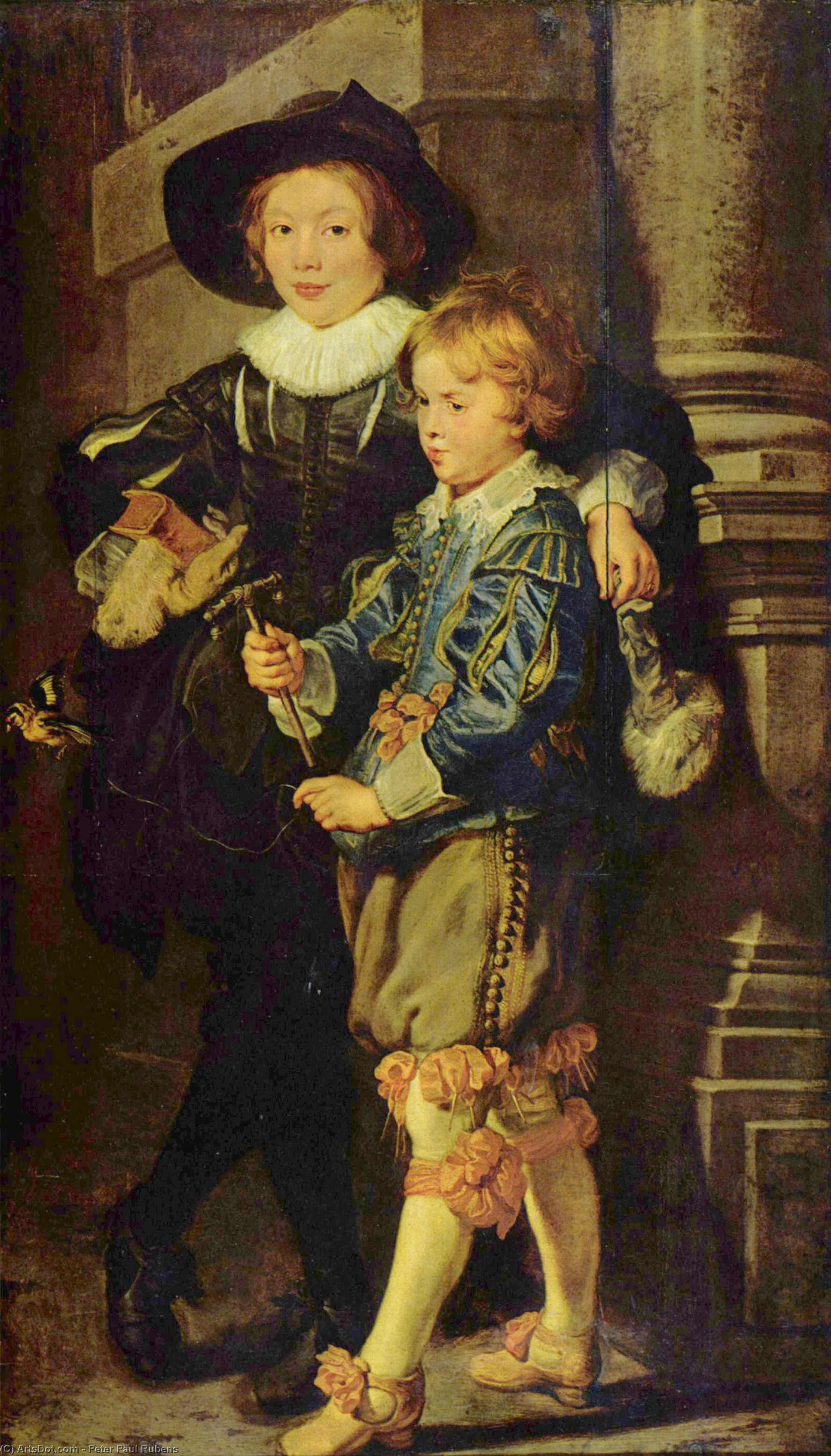 WikiOO.org – 美術百科全書 - 繪畫，作品 Peter Paul Rubens - Portr ŧ 冯 阿尔伯特 und 萨科 , 小号 hne 梅 ķ nstlers