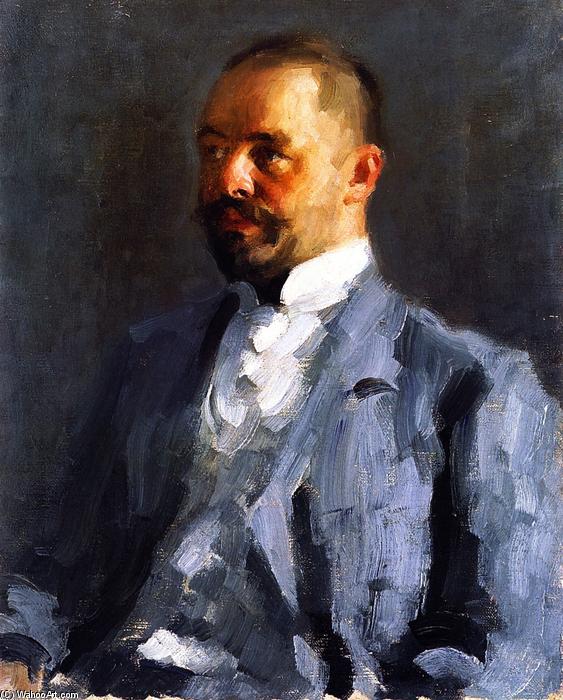 WikiOO.org - Enciclopédia das Belas Artes - Pintura, Arte por Alexej Georgewitsch Von Jawlensky - Portrait in Grey Suit