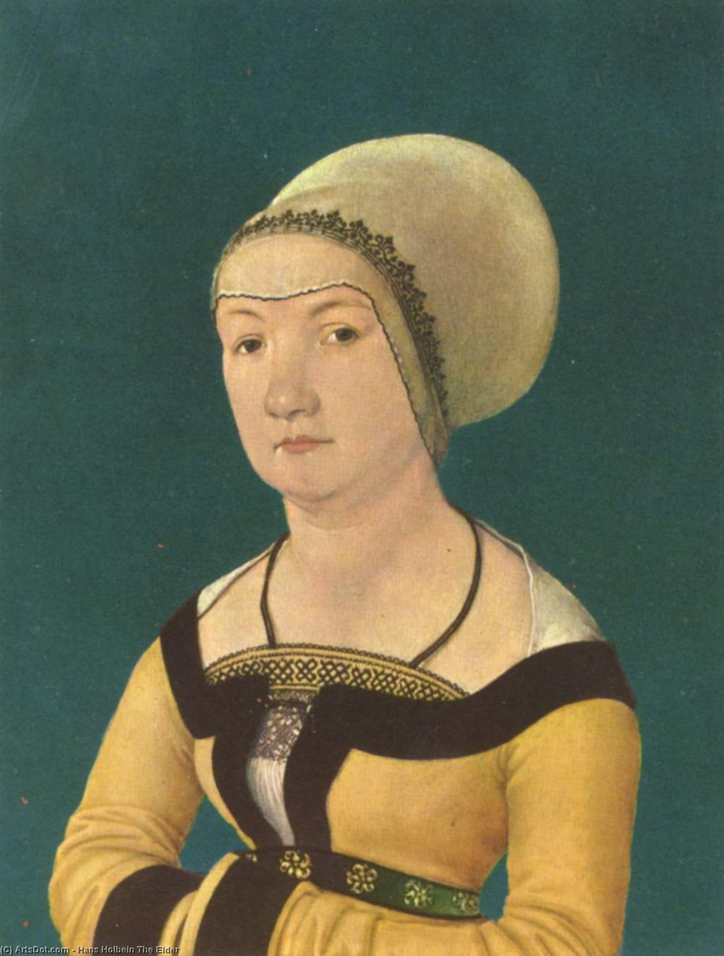 Wikioo.org – L'Enciclopedia delle Belle Arti - Pittura, Opere di Hans Holbein The Elder - ritratto 34-year-old   donna